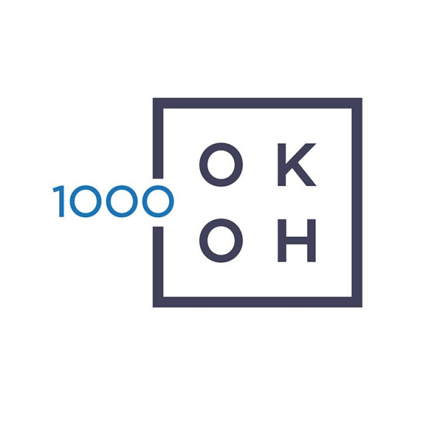 Логотип компании 1000 окон - пластиковые окна, остекление балконов, лоджий